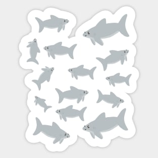 Many Great White Sharks Drawn Badly Sticker